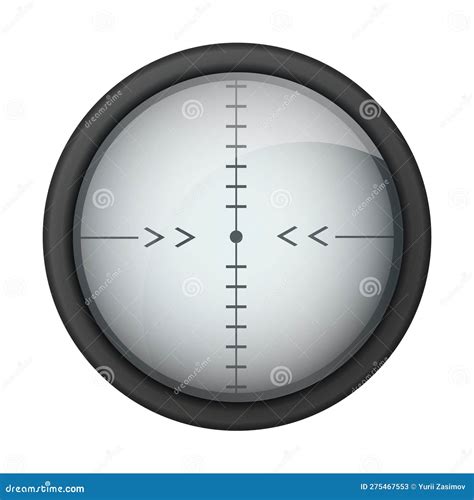 Realistic Sniper Sight Sniper Scope With Measurement Marks Template