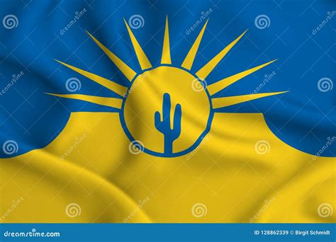 Mesa Arizona Flag Illustration Stock Illustration Illustration Of