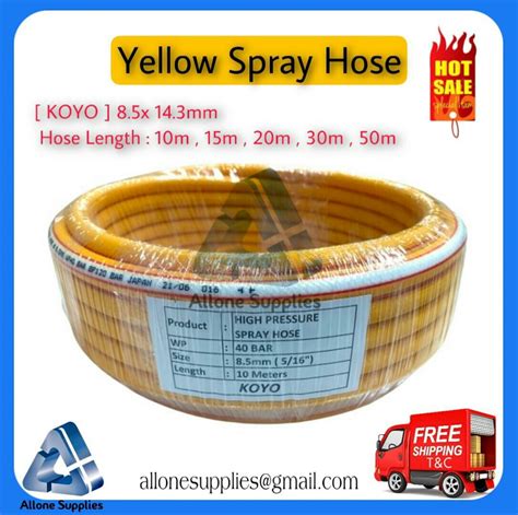 KOYO Japan High Pressure Yellow Hose ID 8 5mm Available 10 15