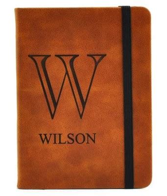 Personalized, LEather Notebook, Monogram, Small, Tan - Christianbook.com