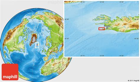 Physical Location Map of Keflavík