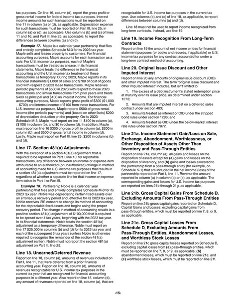 Download Instructions For Irs Form 1065 Schedule M 3 Net Income Loss