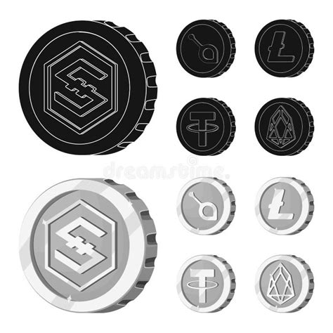 Vector Design Of Cryptocurrency And Coin Icon Set Of Cryptocurrency