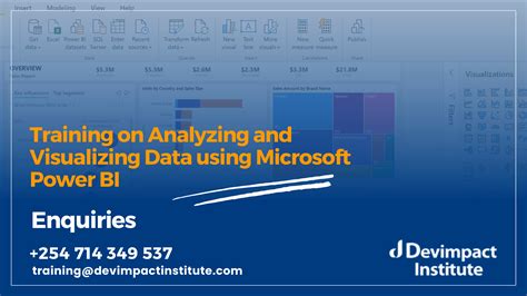 Training On Analyzing And Visualizing Data Using Microsoft Power Bi