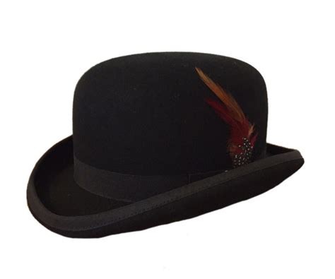 Black Felt Bowler Hat Festivals Gothic Steampunk Weddings Sizes S Xxl