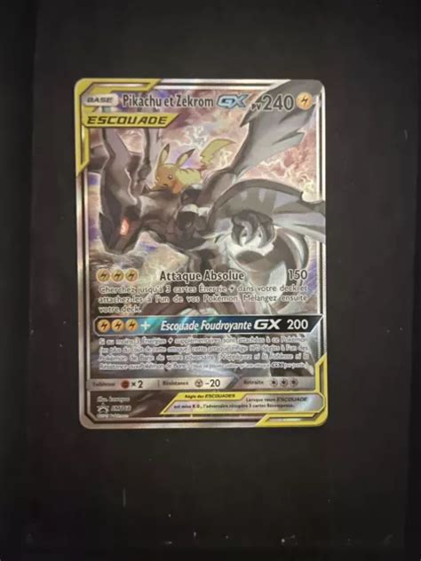 Carte Pok Mon Escouade Pikachu Et Zekrom Gx Promo Sm Alternative Fr