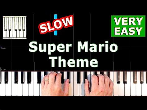 Super Mario Bros Theme - SLOW BEGINNER Piano Tutorial - YouTube Learning Music, Piano Tutorial ...