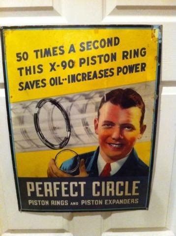 Perfect Circle Piston Rings And Expanders Porcelain Sign Porcelain