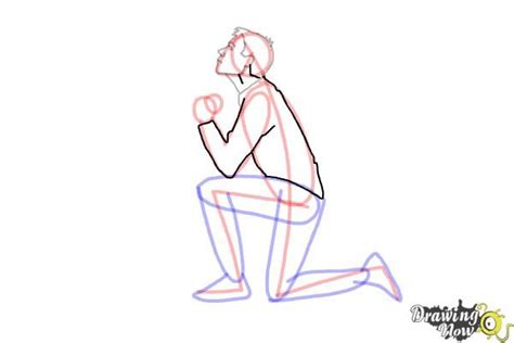 How To Draw A Person On Their Knees Kneeling Step 8 Drawings