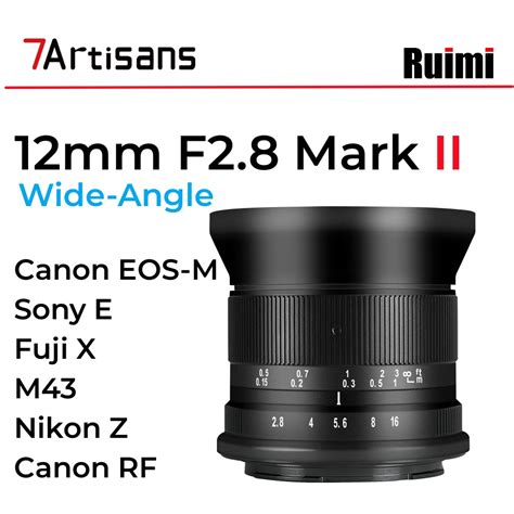 7Artisans 12mm F2 8 Mark II APS C Manual Focus Wide Angle Lens For