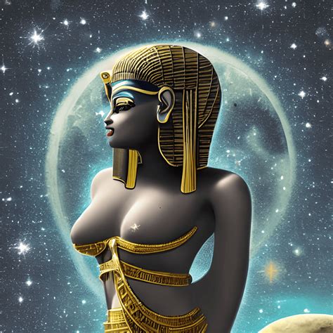 Black Egyptian Sky Goddess Nut Creative Fabrica