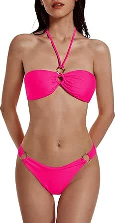 Amazon OWICA Conjuntos De Bikini Para Mujer Bikini Sexy Con Tiras