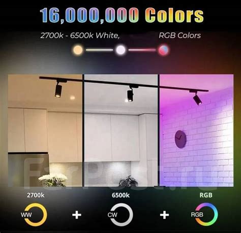 Умная лампочка Ewelink Wi-Fi GU10, RGB+WW+CW свет, 5 Вт, Яндекс Алисой ...