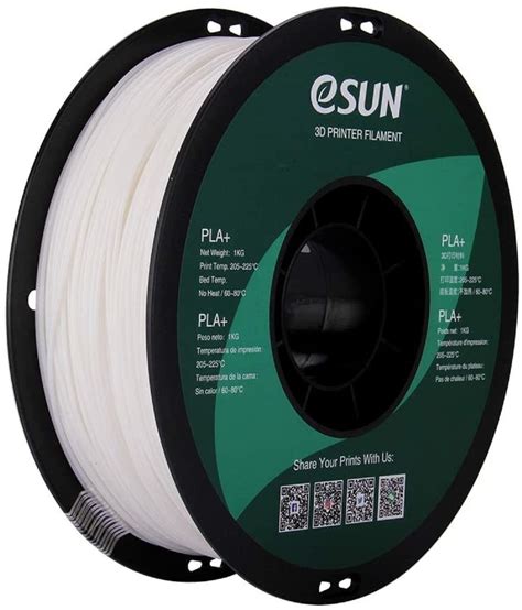 Esun Pla Filament 175mm Crack Resistant Smooth Finish Pla Filament