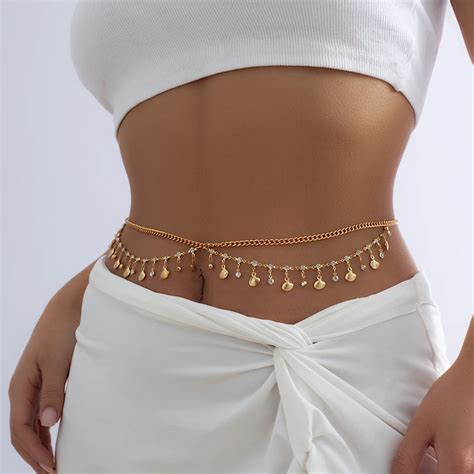 Fashion Jewelry Bikini Rhinestone Multi Layer Waist Chain Women Sexy Body Chain Buy Women Body