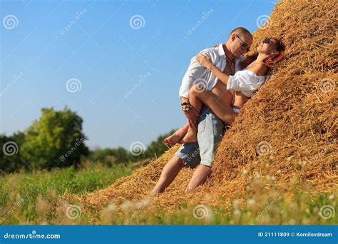 Lovers On Hayloft Stock Image Image Of Chest Boyfriend