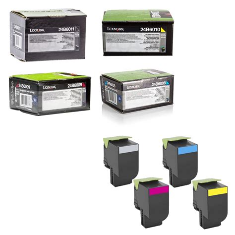 Original Lexmark 24B600 CMYK Multipack Toner Cartridges 24B6008