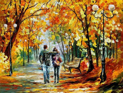 First Love - Palette Knife Oil Painting On Canvas By Leonid Afremov ...