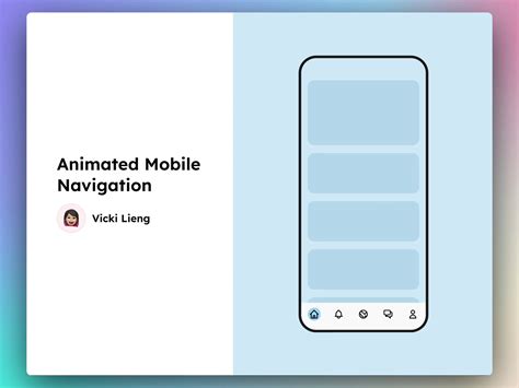 animated mobile navigation  vicki lieng  dribbble