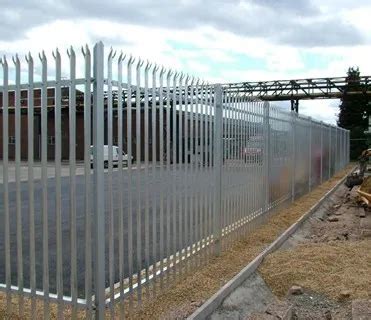 W Or D Plate High Security Hot Dip Galvanized Steel Palisade Fence And