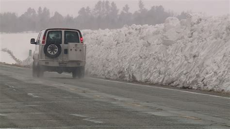 10 Foot Snow Drifts Line This Washington County Road