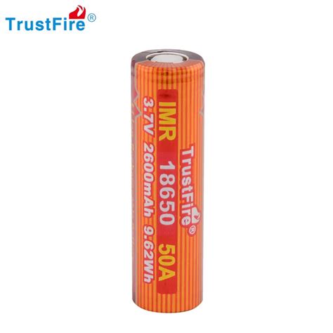 Trustfire Imr 18650 2600mah 50a 3 7v Top Rate Rechargeable Li Ion