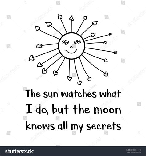 Sun Watches What Do Moon Knows Stock Vector Royalty Free 1958369503