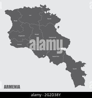 Mapa De Armenia Mapa Estatal Y Distrital De Armenia Mapa Pol Tico De