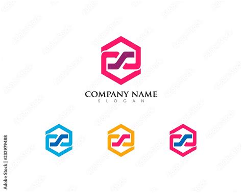 Infinity Hexagon Letter S Logo Template Stock Vector Adobe Stock