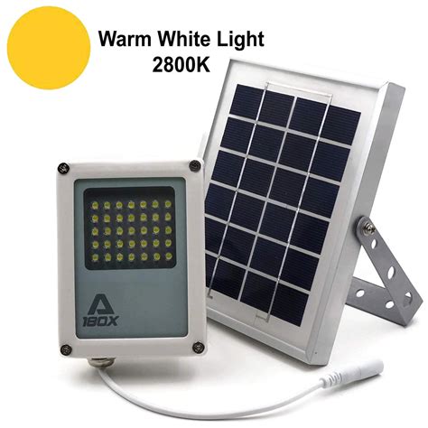 Alpha 180x Solar Flood Light Warm White Led As Security Floodlight And Area Lighting For Farm