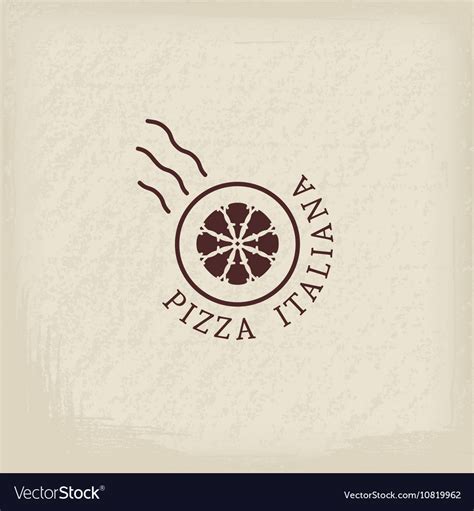 Pizzeria logo template Royalty Free Vector Image