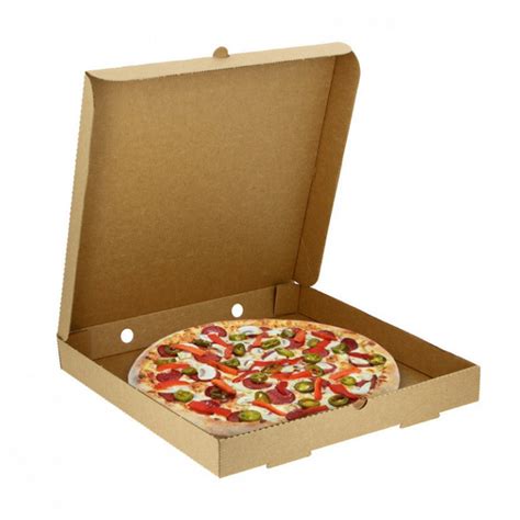 Cajas De Pizza Kraft Pequena Mediana Cm