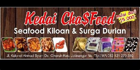 Daftar Harga Menu Delivery Chasfood Seafood Kiloan And Surga Durian Jatinangor Bandung Terbaru