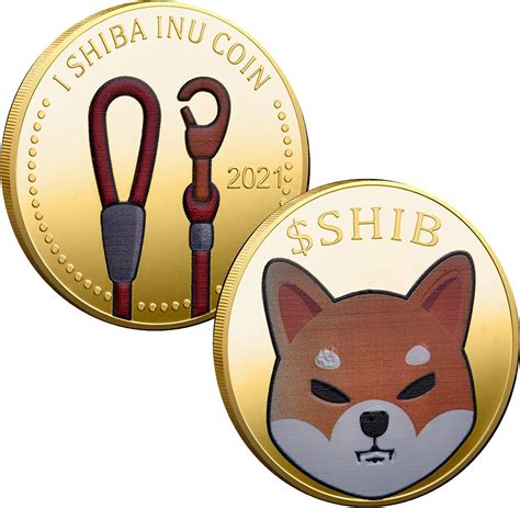 Amazon Pcs Gold Shibcoin Commemorative Coin Oz Gold Plated Shiba