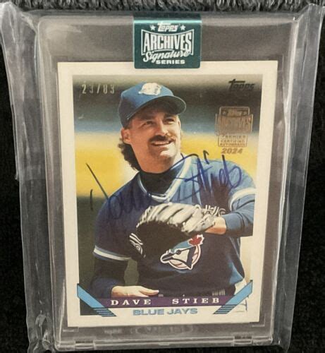 Topps Archives Signature Series Dave Stieb Auto Signed Ebay