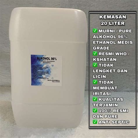 Jual Alkohol Liter Alkohol Liter Ethanol Medis Grade Di