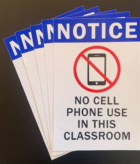 Office School Supplies Office Notice X Safety Compliance No Cell