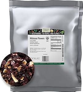 Frontier Co Op Organic Hibiscus Flowers Cut Sifted Pound Bulk Bag