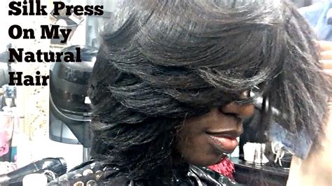 Silk Press On My Natural Hair Ft Jayhairbigga 4 Years Natural Youtube