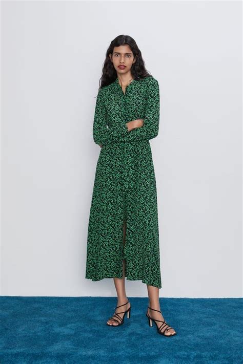 Zara Printed Shirt Dress Nouvelle Collection Zara Vestidos Zara A