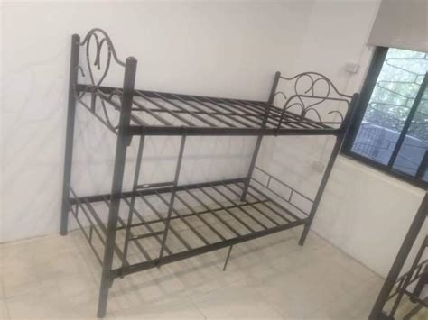 30x30x75 Single Double Deck Curve And Straight Bed Frame Detachable Steel Bed Black Lazada Ph