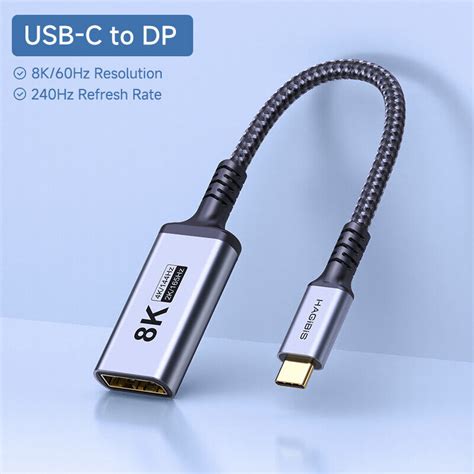 Hagibis Cáp Usb C Sang Displayport 14 Thunderbolt 34 Đến 8k60hz