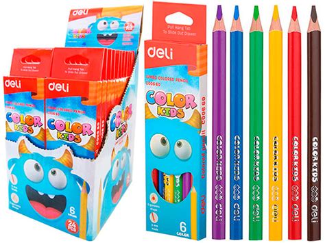 Карандаши Deli «COLOR KIDS «JUMBO», 6 цветов, треугольные (арт. 00660С ...