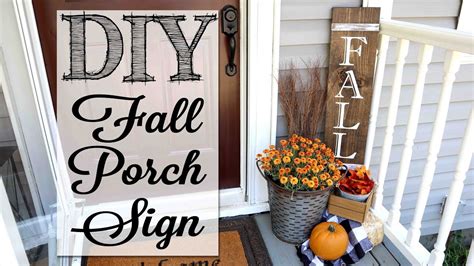 Diy Fall Porch Wood Sign Youtube