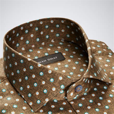 Brown Polka Dot Shirt Peyman Umay