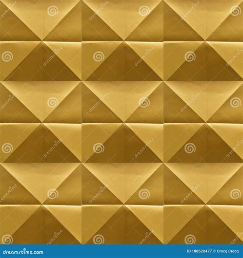 Soft Yellow Folded Paper With 3d Geometric Design Stock Image Image