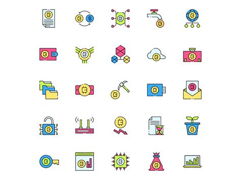 Colored Blockchain Icons By Unblast On Dribbble