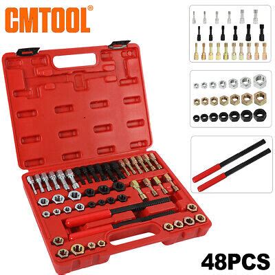 48PCS Thread Repair Tool Set Thread Chasers Thread Restorer Kit UNC UNF