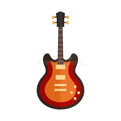 Electric Guitar Musical Instrument Flat Vector Illustration Stock Vector Illustration Of Black