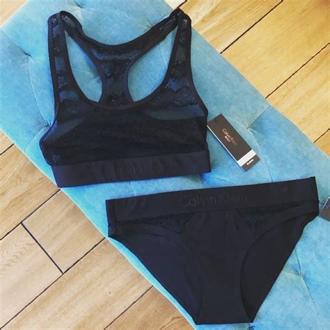 Calvin Klein Lace Bralette And Bikini Set